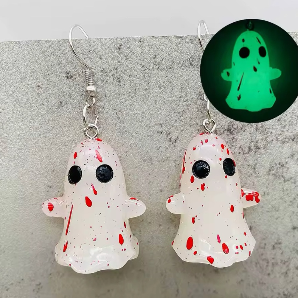 Glow in the dark ghost earrings
